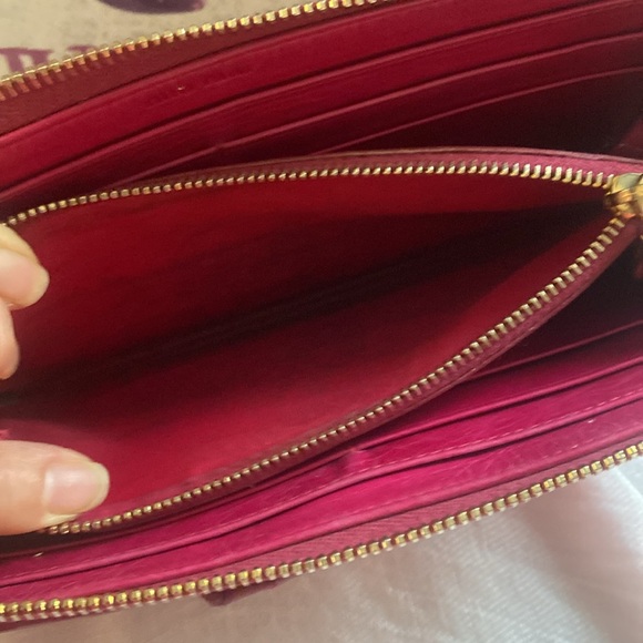 Miu Miu Long Pink leather wallet with bow lambskin - Picture 11 of 12